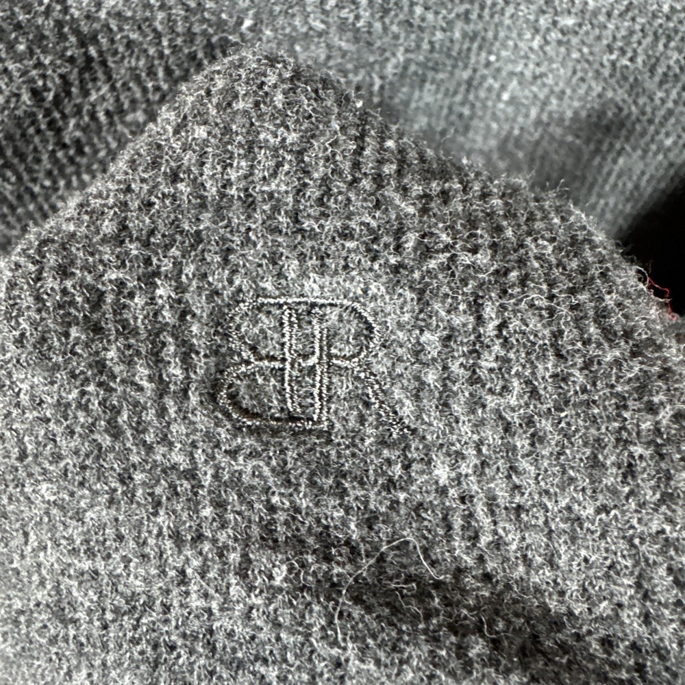 Banana Republic Men's Waffle Quarter Zip Pullover Dark Gray Small - Picture 4 of 7